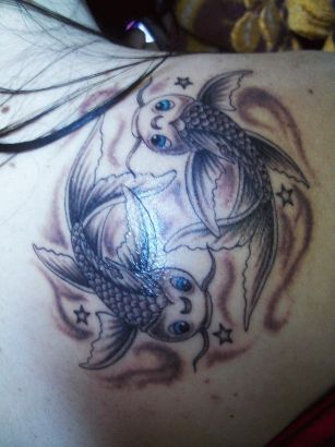 Pisces Back Tattoo Design